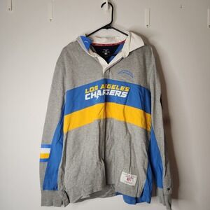 Tommy Hilfiger X Los Angeles Chargers Long Sleeve Polo NFL Preppy‎ Xl